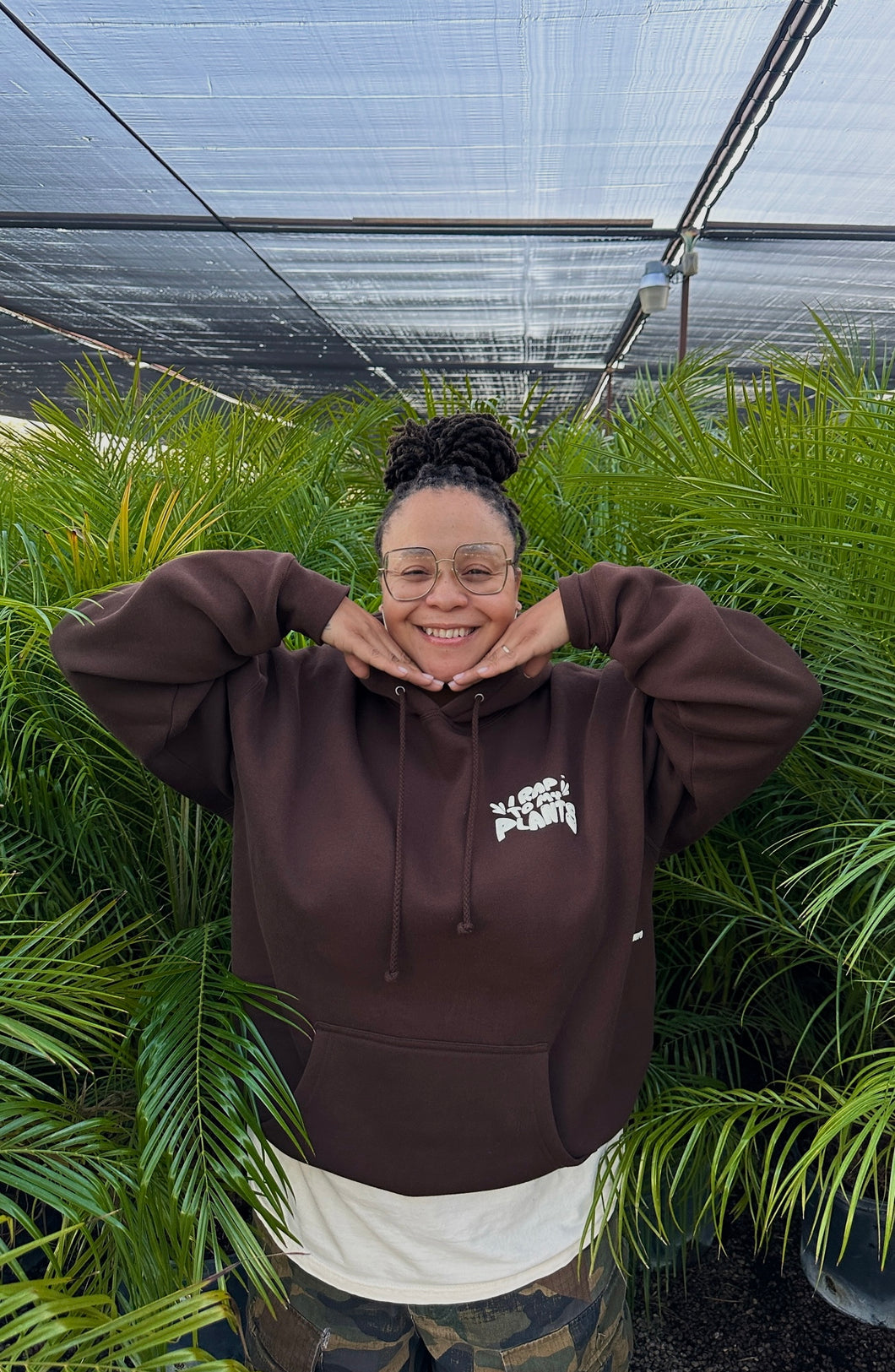 'I Rap To My Plants' Chocolate Hoodie