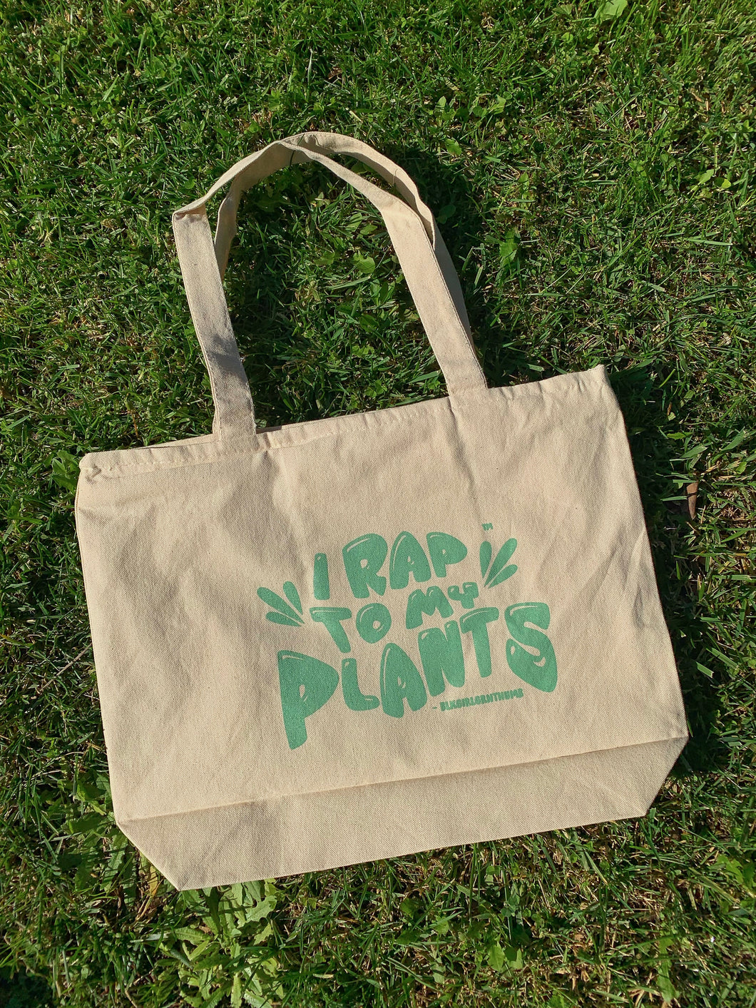 Mint ‘I Rap To My Plants’ tote